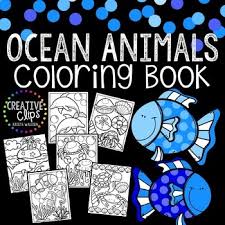 If your child loves interacting. Free Ocean Animals Coloring Book Made By Creative Clips Clipart