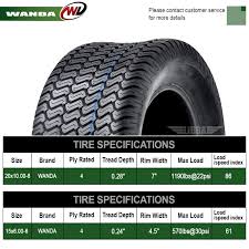 set of 4 new lawn mower turf tires 15x6