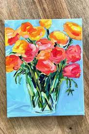 How To Paint Ranunculus In A Vase New