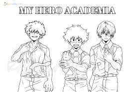 At the age of 4 when bakugou received his quirk (power) he began to bully midoriya, because he was quirkless. My Hero Academia Coloring Pages 80 Pictures Free Printable