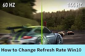 change refresh rate on windows 10