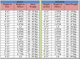 Clean Ama Height Weight Chart Ideal Body Weight Calculator