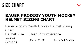 Bauer Hockey Helmet Sizing Chart Best Helmet 2017