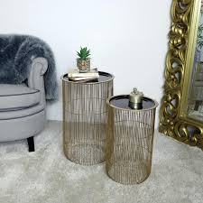 Gold Wire Side Tables Melody Maison