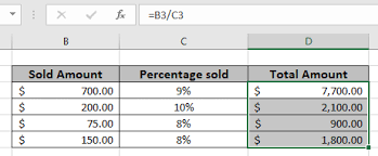 how to do percent change formula in