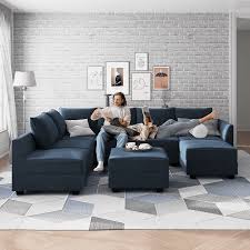 honbay modular sectional sofa with ottoman oversized u shaped couch with reversible chaise velvet sleeper modular sofa convertible sectional couch for