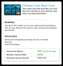 Minimum income of php180,000 per year* age 21 or older Online Citi Card Application Form