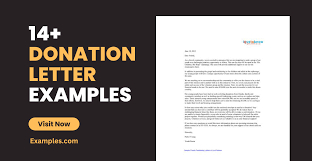 donation letter 14 exles format