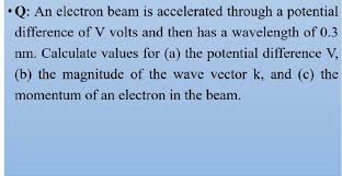 an electron beam is accelerated