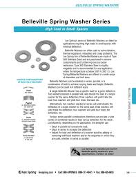 Stock Belleville Spring Washers Standard Series Inch 2015