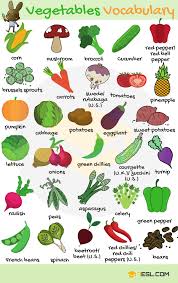 200 vegetables names