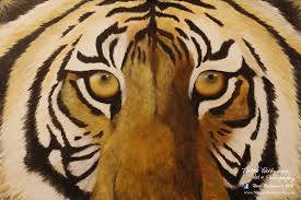 Big Cat Art Canvas Print Tiger Stripes