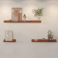 Brown Clear Wall Mounted Shelf Set