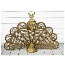 Vintage Brass Peacock Folding Fan