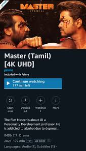 Dramacool will always be the first to have the episode so please bookmark and add us on facebook for update!!! Snehasallapam Ss On Twitter Thalapathyvijay S Masteronprime Streaming 4k Uhd With English Subtitles