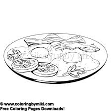 Beetle coloring pages, insects coloring pages. Breakfast Bacon Eggs Coloring Page 566 Coloring By Miki
