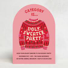 ugly sweater holiday party invitations