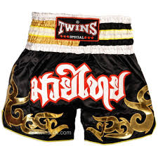 Twins Muay Thai Shorts Black Gold Clothing Fight