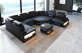 leather sectional sofa bel air u shape