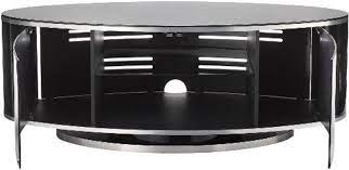 Luna High Gloss Black Oval Tv Cabinet