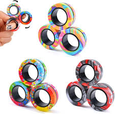 9pcs magnetic rings fidget toy set