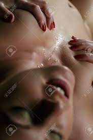 Sex. Image Of Excited Woman Touching Her Breasts, Close-up Stock Photo,  Picture and Royalty Free Image. Image 51037312.