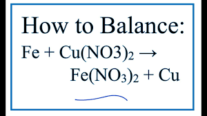 how to balance fe cu no3 2 fe no3 2