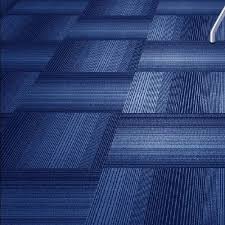 blue nylon modular carpet tile for