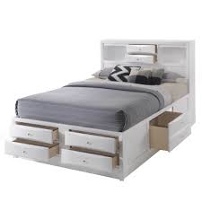 eight drawer full size storage bed with