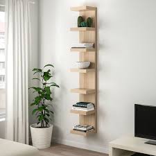 Lack Wall Shelf Unit White Stained Oak