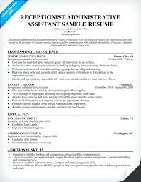 Resume Examples For Receptionist Job Wikirian Com