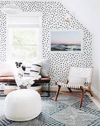 polka dot wallpaper bedroom 736x920