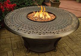 Charleston Round Gas Firepit Table