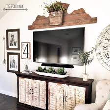 easy decorating around a tv