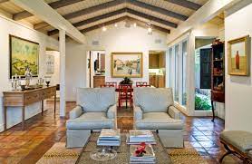 75 terra cotta tile living room ideas
