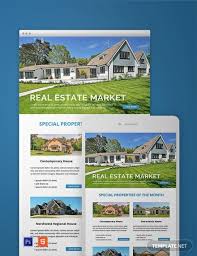 Free Monthly Real Estate Email Newsletter Template Psd