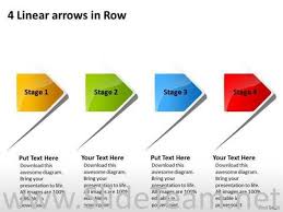 4 Linear Arrows Flowchart Ppt Slides Powerpoint Diagram