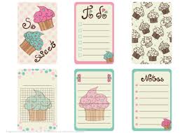 Printable Scrapbooking Notes With Cupcakes Free Printable