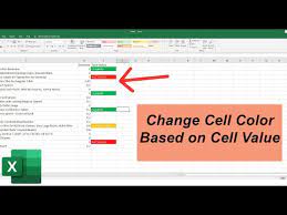 change cell color based on dropdown