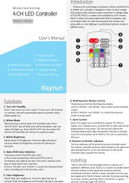 Rm06 Remote Controller User Manual Rayrun Technology