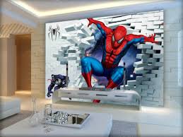 Great Cool Spiderman 3d Full Wall Mural