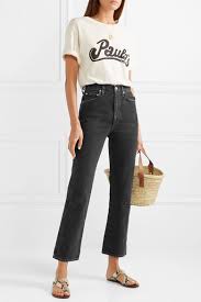 Agolde Pinch Waist Cropped High Rise Flared Jeans Net A