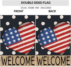 4th of july welcome garden flag for