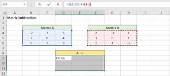 Matrix Operations In Excel Add Sub