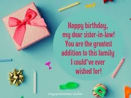 birthday wishes for your sister in law