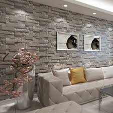 3d Brick Wallpaper Gray Interiores