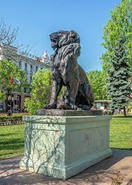 Sculpture Lion In The City Garden Of