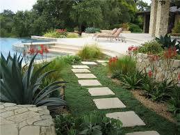 Three Tiered Patio Pool And Garden In