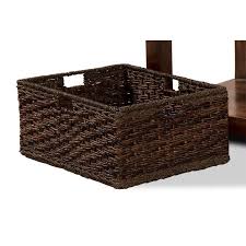 Coffee Table Rattan Storage Basket