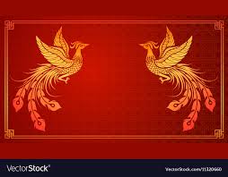 Chinese Phoenix Template Royalty Free Vector Image